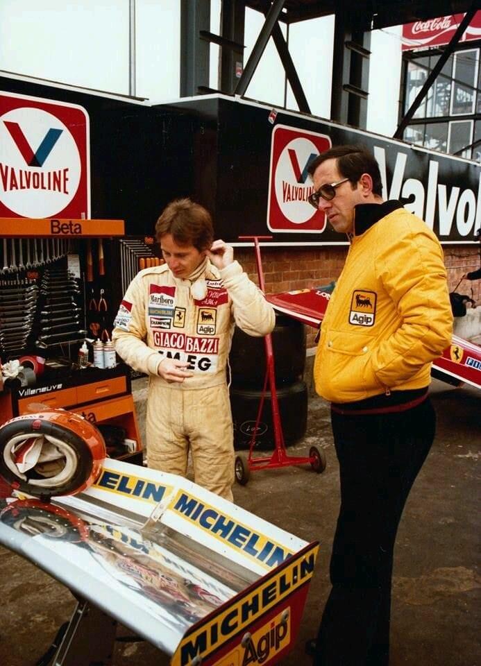 Mauro Forghieri with Gilles Villeneuve.