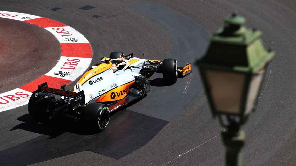 A F1 car in action in Monaco.