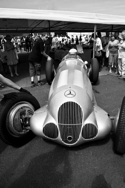 A vintage Mercedes.