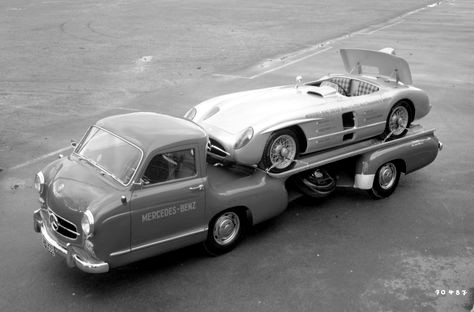Mercedes Benz F1 car transporter.