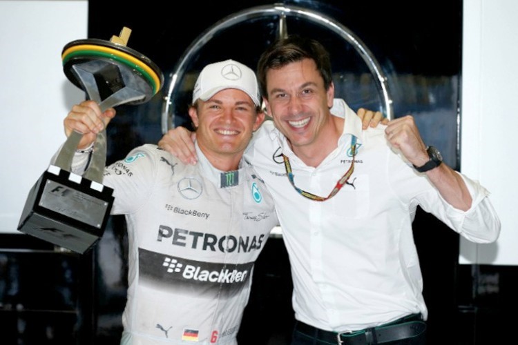 Toto Wolff with Nico Rosberg.