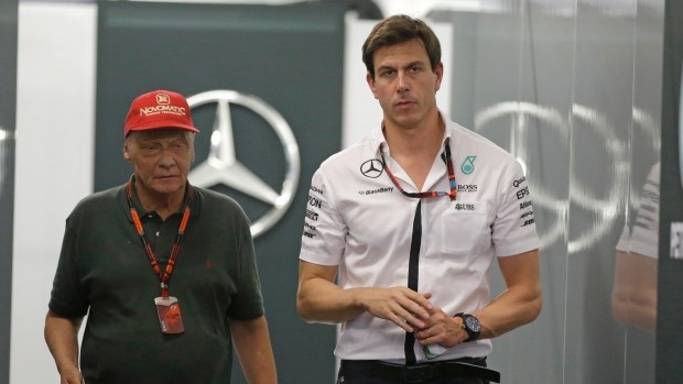 Toto Wolff and Niki Lauda.