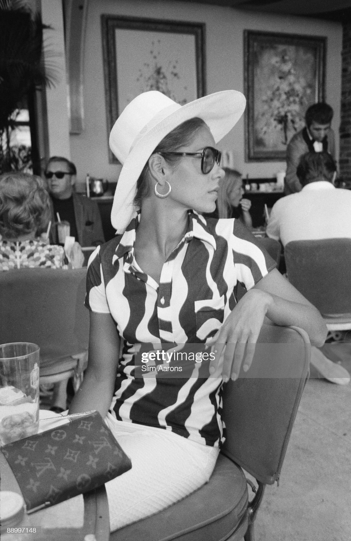 A young woman at the Palm Bay Club, Miami, Florida, USA, circa 1965.
