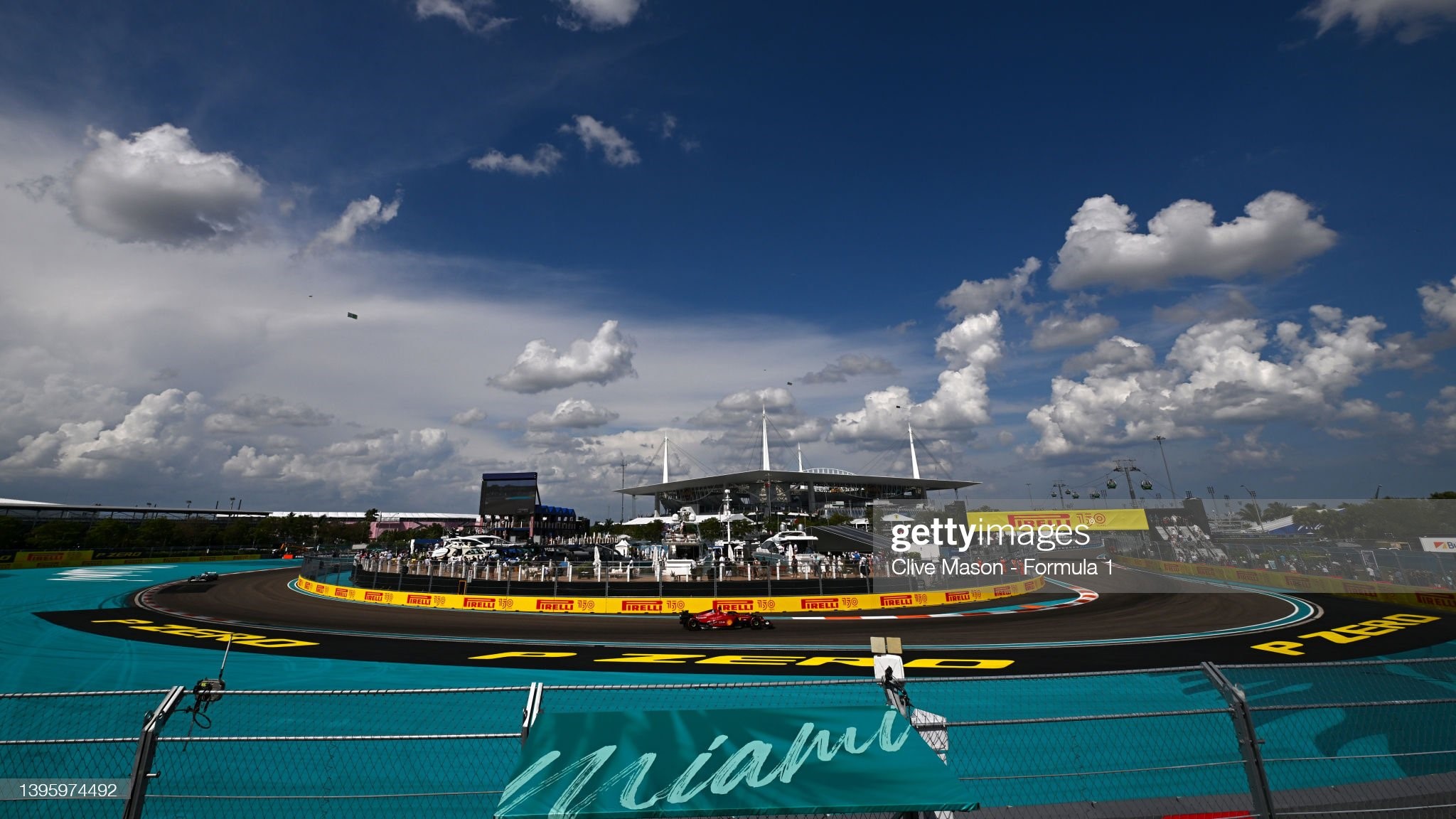 Charles Leclerc of Monaco driving (16) the Ferrari F1-75 on track during qualifying ahead of the F1 Grand Prix of Miami at the Miami International Autodrome on May 07, 2022 in Miami, Florida. 