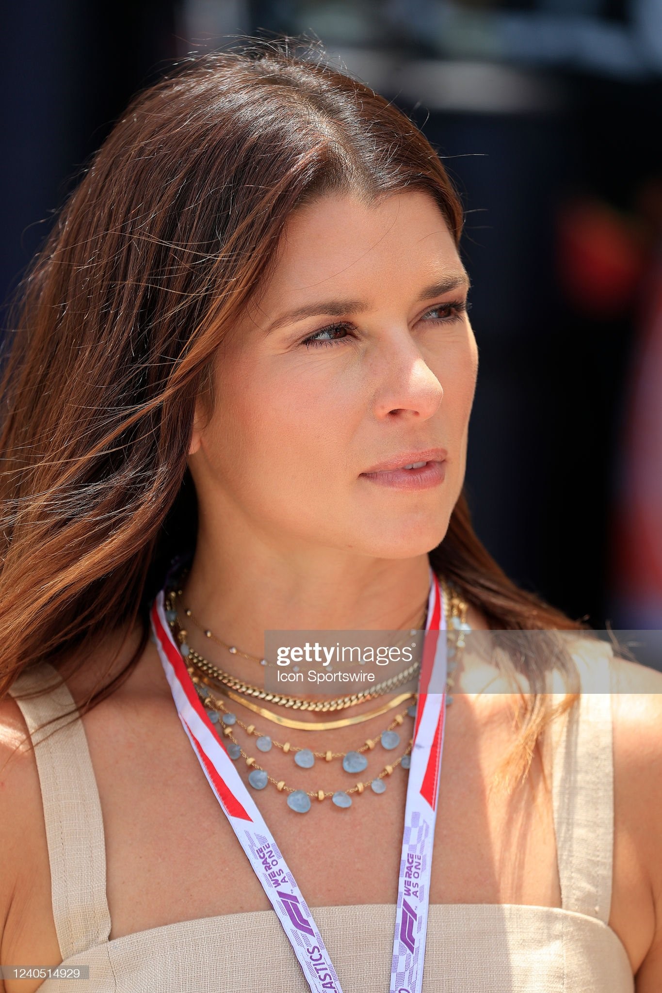 Former Indycar and NASCAR driver Danica Patrick in the paddock prior to 3rd practice for the Miami Grand Prix on May 07, 2022 at the Miami International Autodrome in Miami Gardens, Florida. 