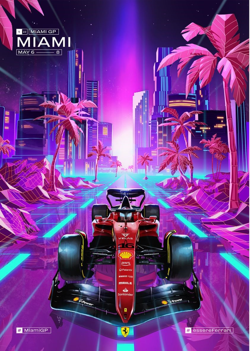 A poster of the Miami Grand Prix.