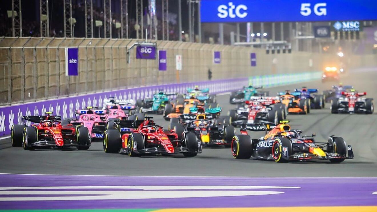 The start of the 2022 Miami GP.
