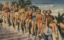 A poster of girls at Miami.