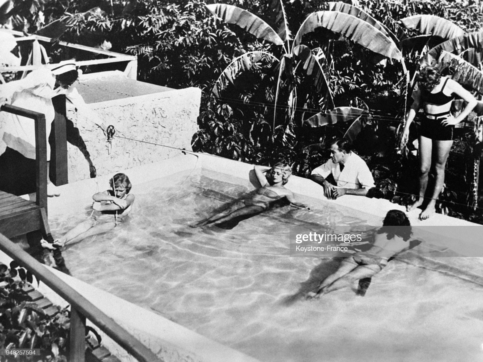 Women bathing in a hot water pool at a sanatorium in Miami, Florida, USA, in 1933. 