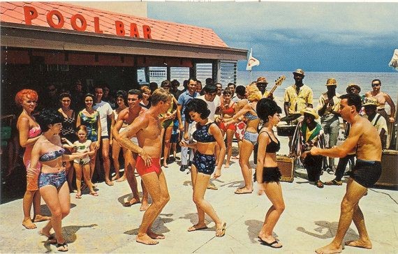 Vintage Florida Postcard, Miami Beach, the Castaways Hotel.