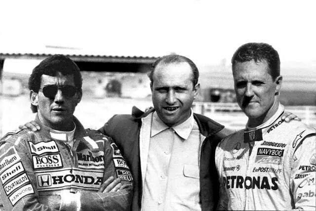 Ayrton Senna, Juan Manuel Fangio and Michael Schumacher.