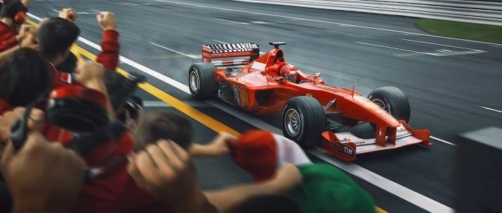 Michael Schumacher at Suzuka in 2000.