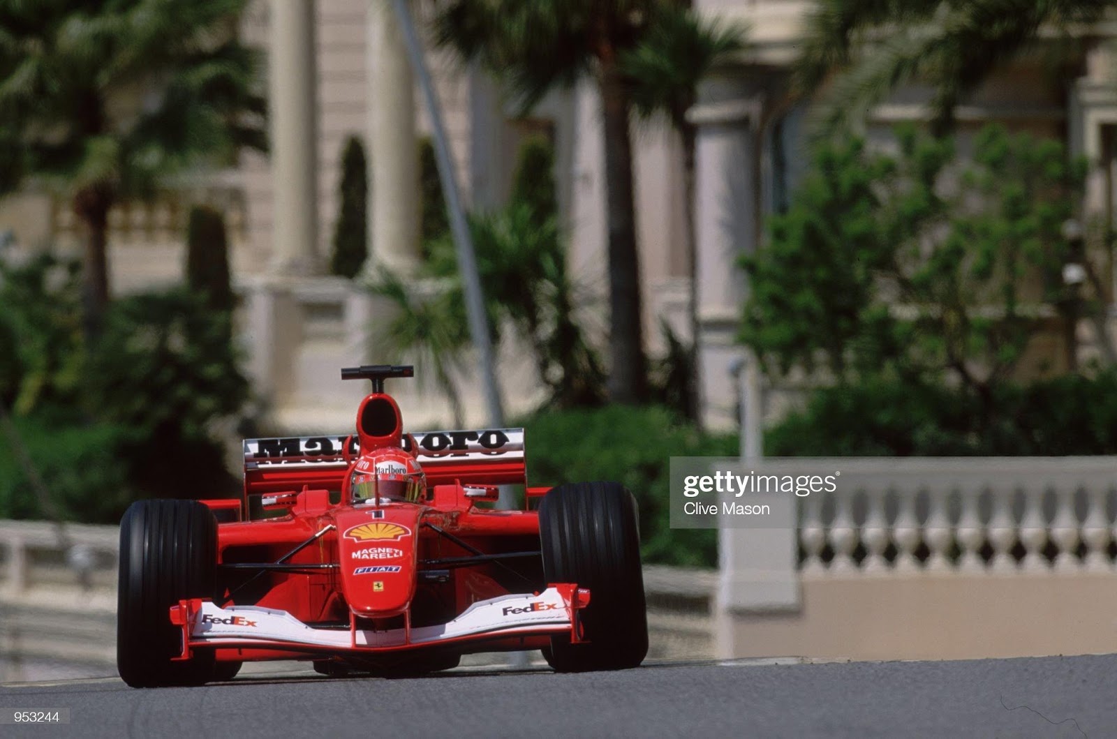 Ferrari driver Michael Schumacher in action during the Formula One Monaco Grand Prix in Monte Carlo, Monaco, on 27 May 2001.