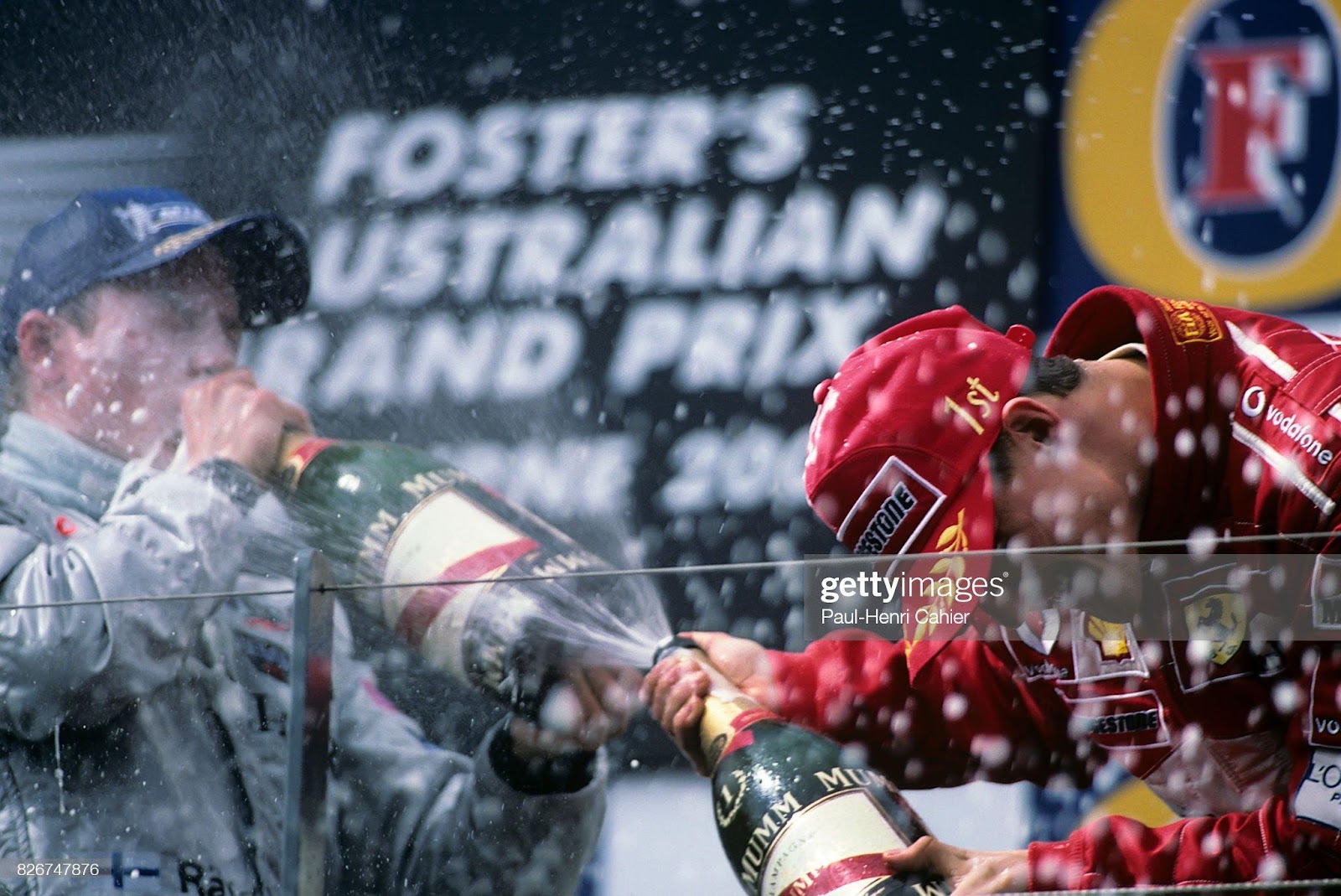 Kimi Raikkonen and Michael Schumacher, Grand Prix of Australia, Melbourne Grand Prix Circuit, Albert Park, 03 March 2002.
