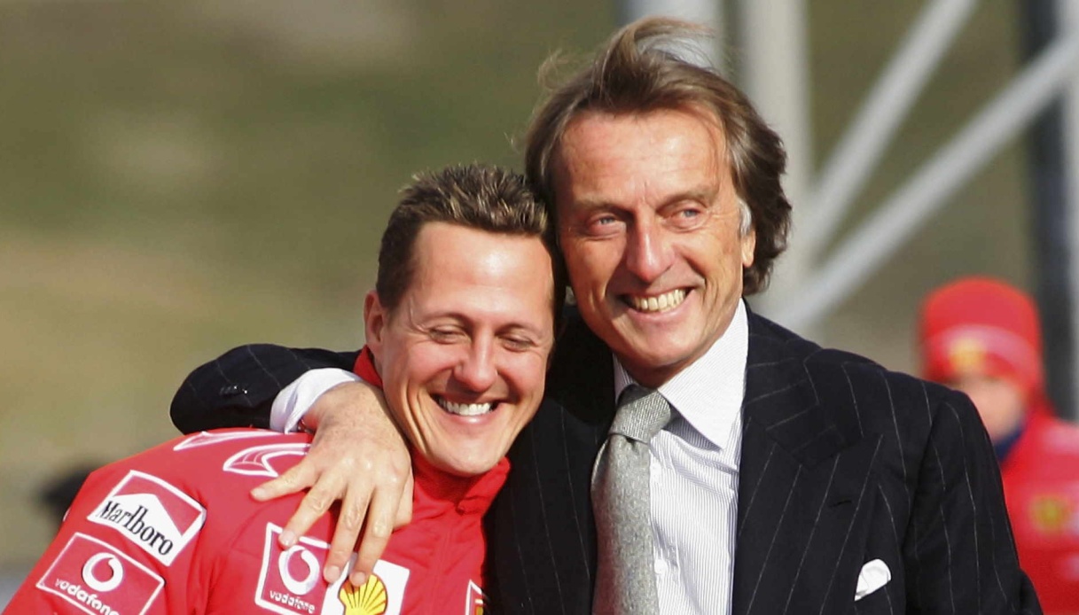 Michael Schumacher with Luca Cordero di Montezemolo.