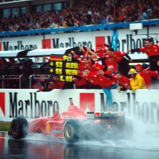 Michael Schumacher winner in a Ferrari.