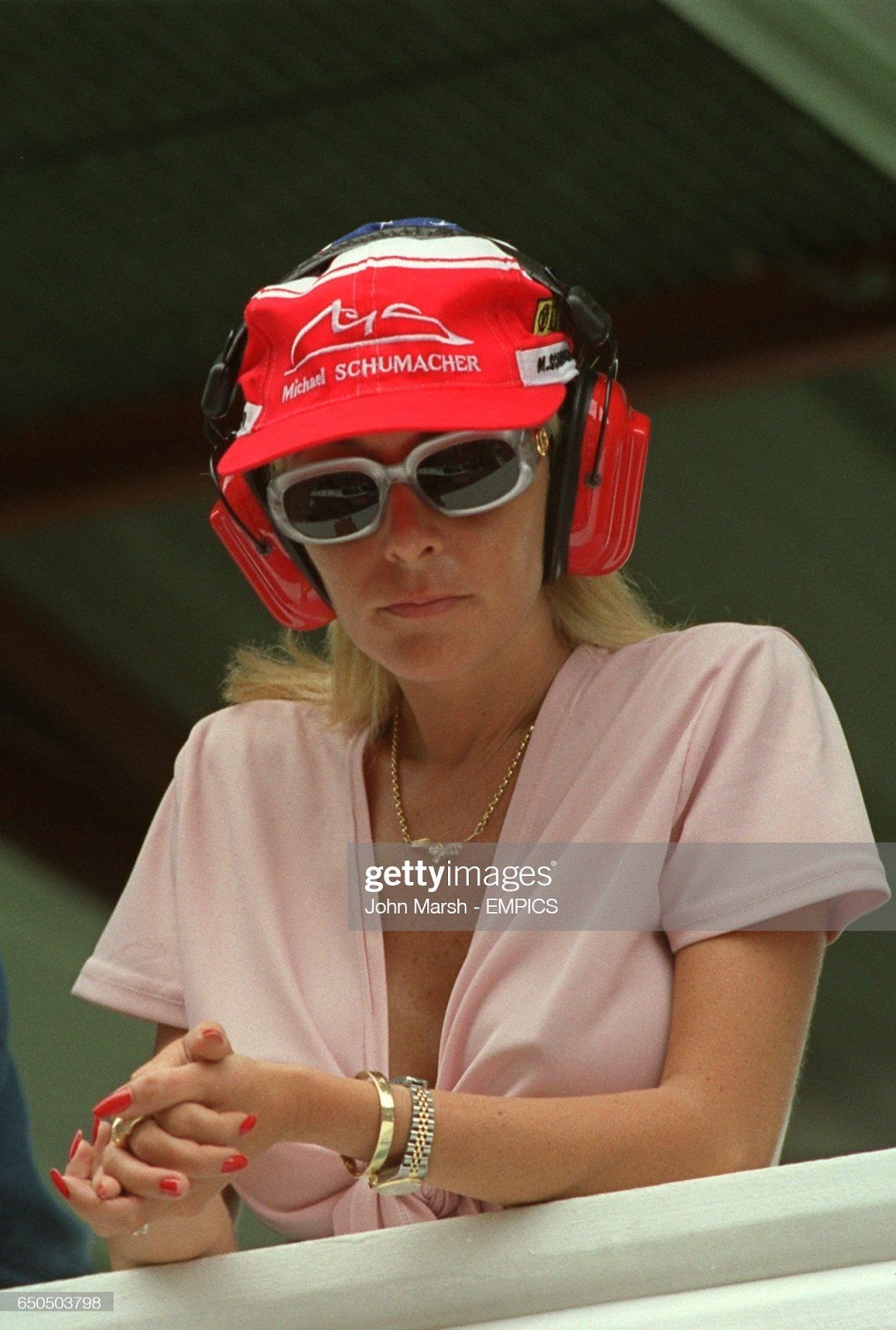 A Michael Schumacher female fan at the Monaco Grand Prix on May 23, 1998.