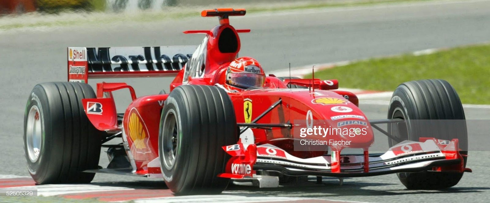 Michael Schumacher, Ferrari, at the Spanish Grand Prix on May 09, 2004. 
