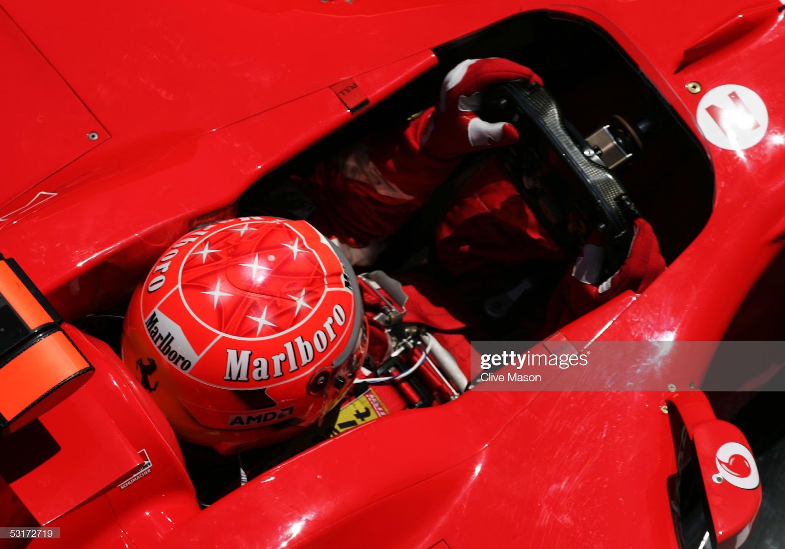 Michael Schumacher, Ferrari, during practice for the F1 Spanish Grand Prix at the Circuit de Catalunya on May 6, 2005 in Barcelona, Spain.
