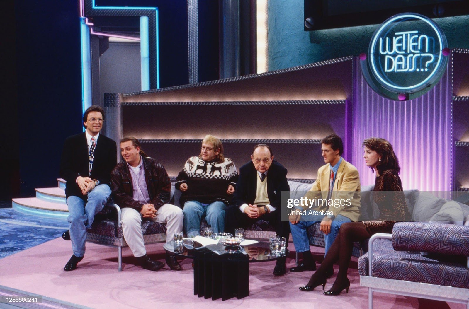 German TV game show “Wetten Dass”. Michael Schumacher with Petra Schürmann on December 6, 1992.