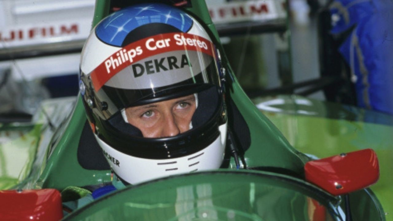 Michael Schumacher in the Benetton.