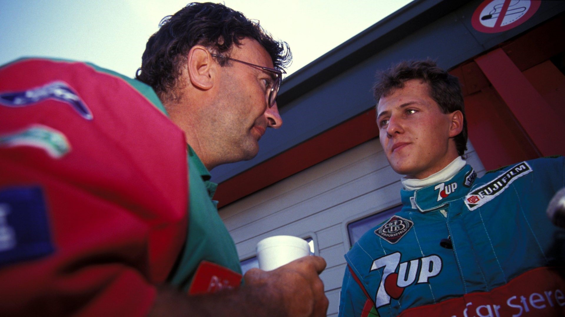 Michal Schumacher with Eddie Jordan at Benetton.