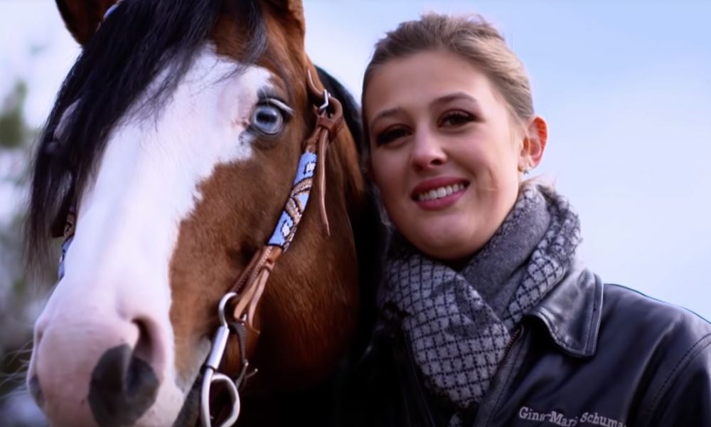 Gina Maria Schumacher and her horse.