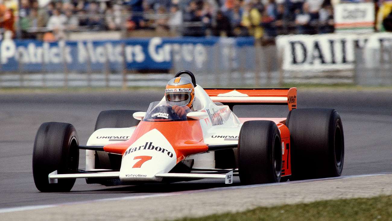 1981, Silverstone. McLaren MP 4-1, John Watson. 