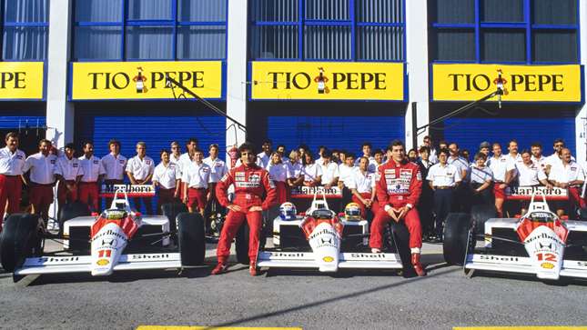 1988 Jerez. McLaren MP4-4, Alain Prost and Ayrton Senna. 