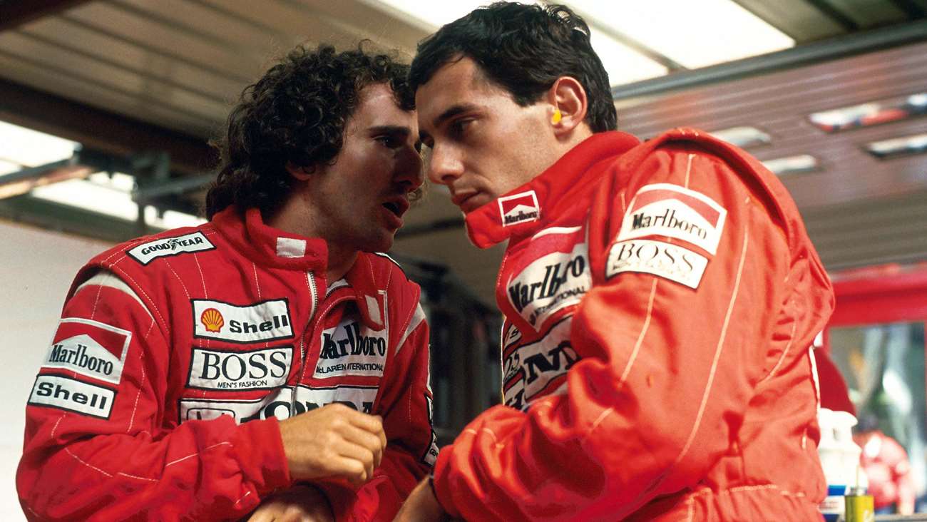 1988 Spa, Ayrton Senna and Alain Prost. 