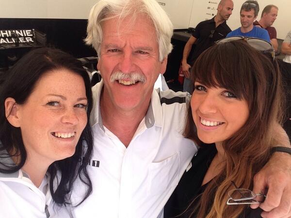 Natalie Stock, working in McLaren, with her colleague Neil Trundle. Jun 29, 2014.