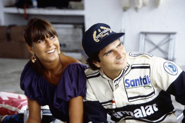 Nelson Piquet and his former Dutch wife Sylvia Tamsma.