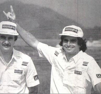 Nelson Piquet and Nigel Mansell.