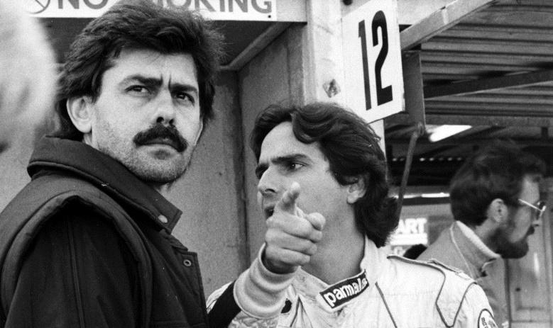 Gordon Murray and Nelson Piquet in 1981, one of the years they worked together at Brabham. 
