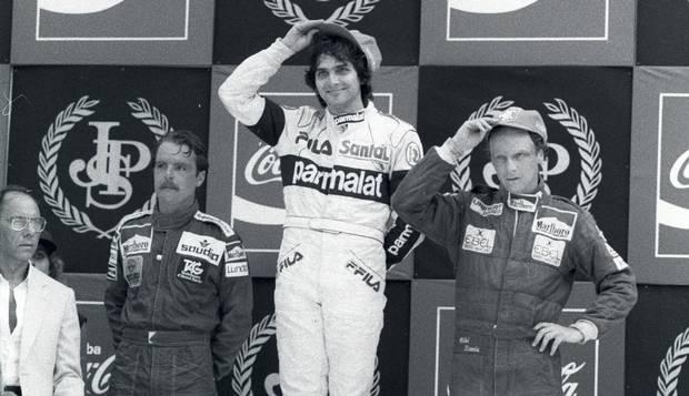 Keke Rosberg, Nelson Piquet and Niki Lauda.