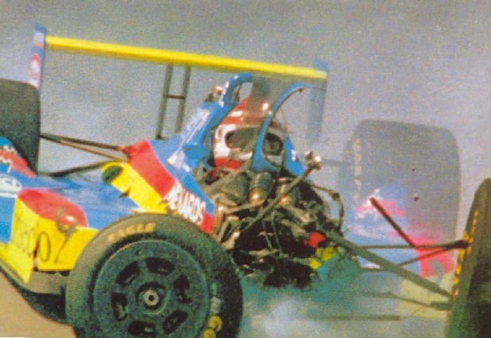 In 1992 Nelson Piquet suffered a very serious accident while training for the Indianapolis 500. His Lola Buick of the Menards team crashed head-on into the wall at turn 4. He suffered head and chest trauma, as well as multiple fractures in his legs and feet.