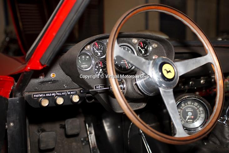 Cockpit of Nick Mason’s 1962 Ferrari 250 GTO.