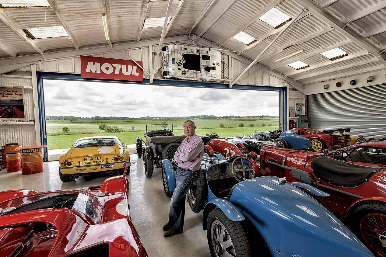 Nick Mason with his vintage cars.