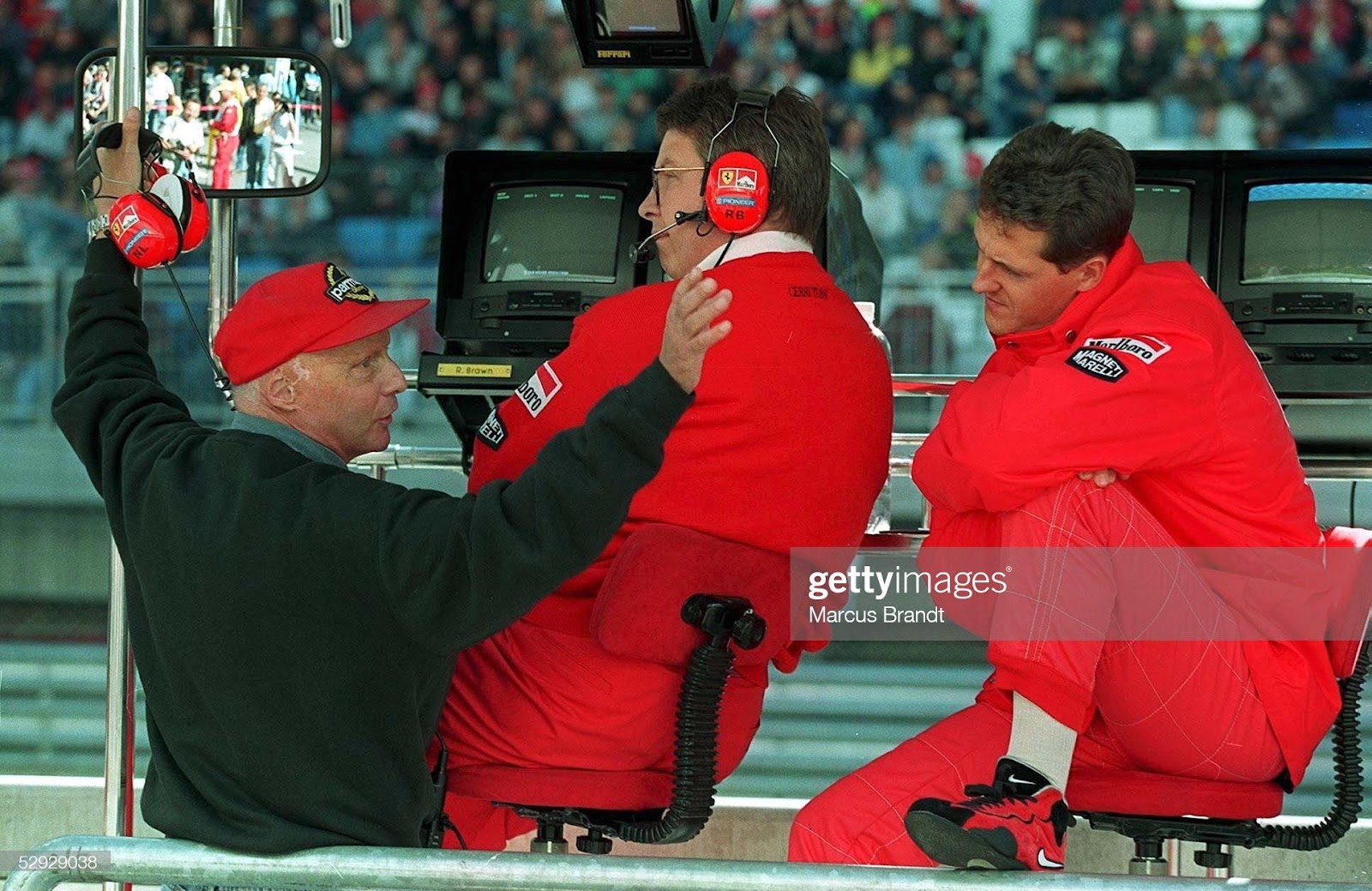 Picture of Niki Lauda, Ross Brawn and Michael Schumacher