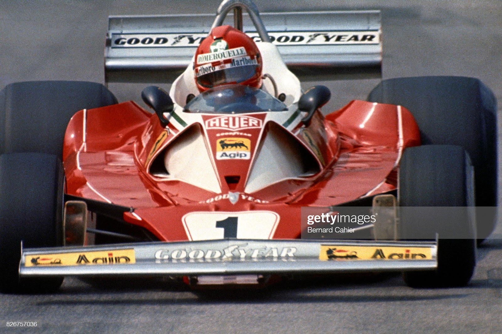 Niki Lauda in a Ferrari