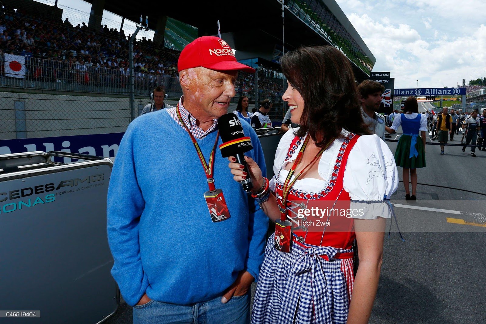 Niki Lauda being interviewed