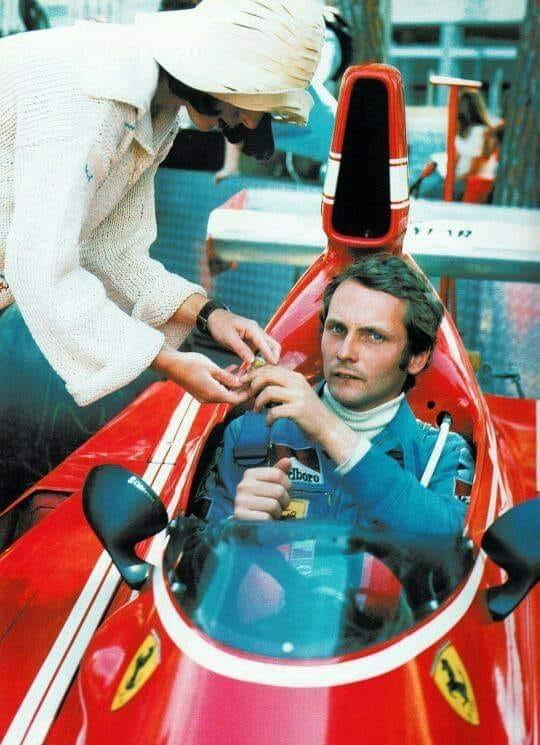 Picture of Niki Lauda and his girlfriend