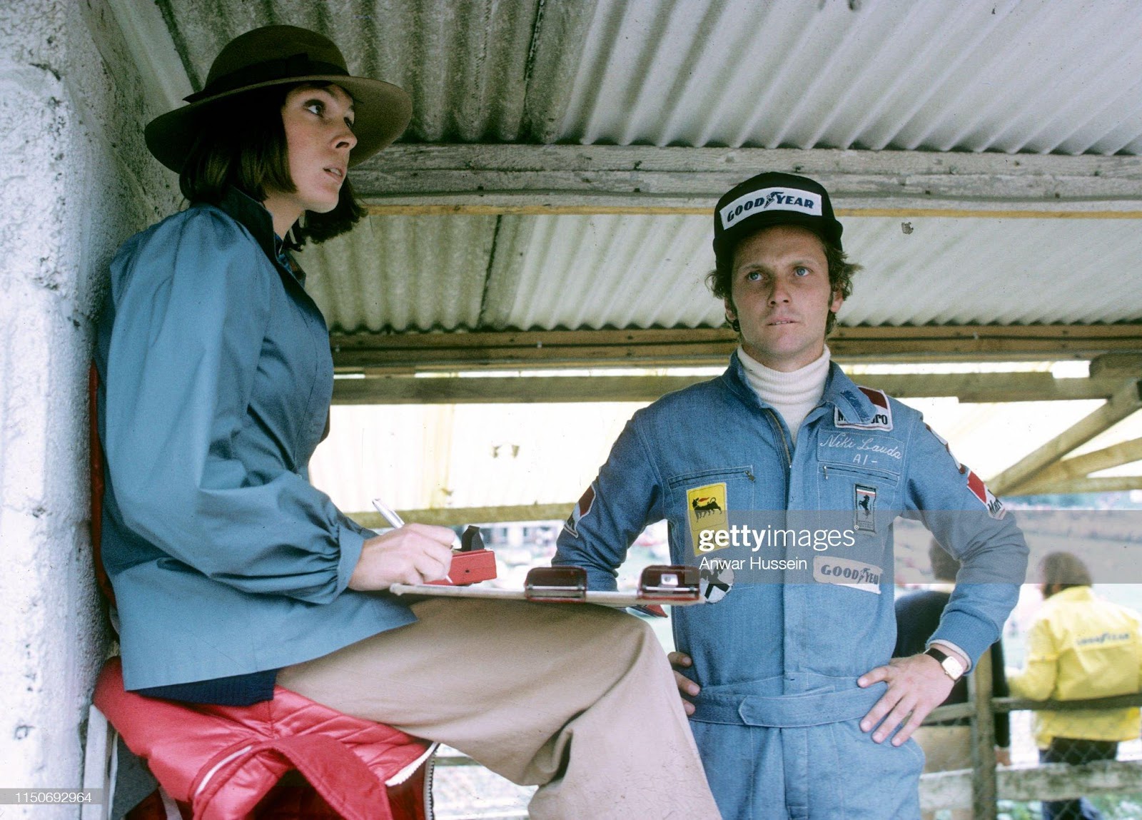 Niki Lauda and his girlfriend