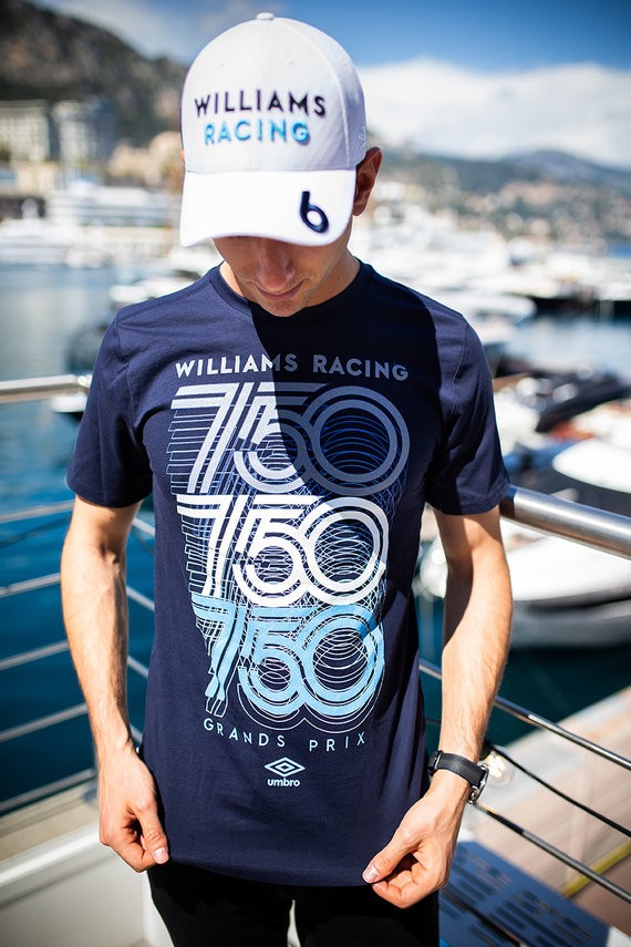 A T-shirt celebrating the 750th Grand Prix of Williams racing.