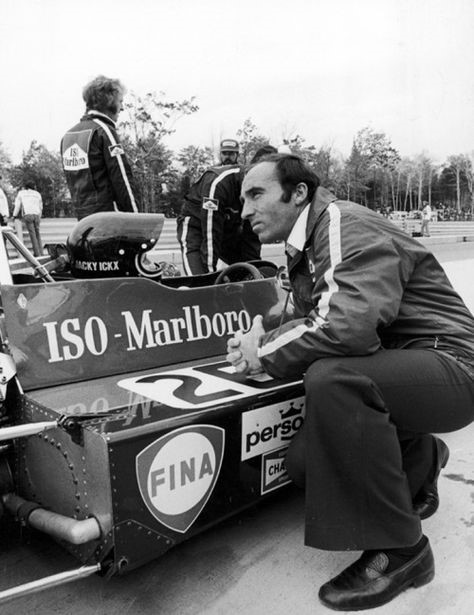 1976 United States Grand Prix West, Long Beach, California, USA. Frank Williams with Jacky Ickx (BE), Williams FW05.