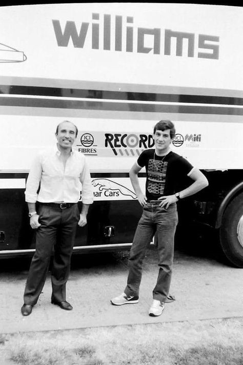 Frank Williams and Ayrton Senna.