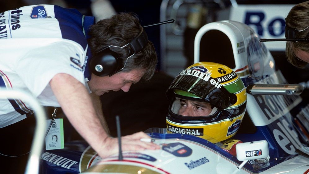 Patrick Head with Ayrton Senna. 