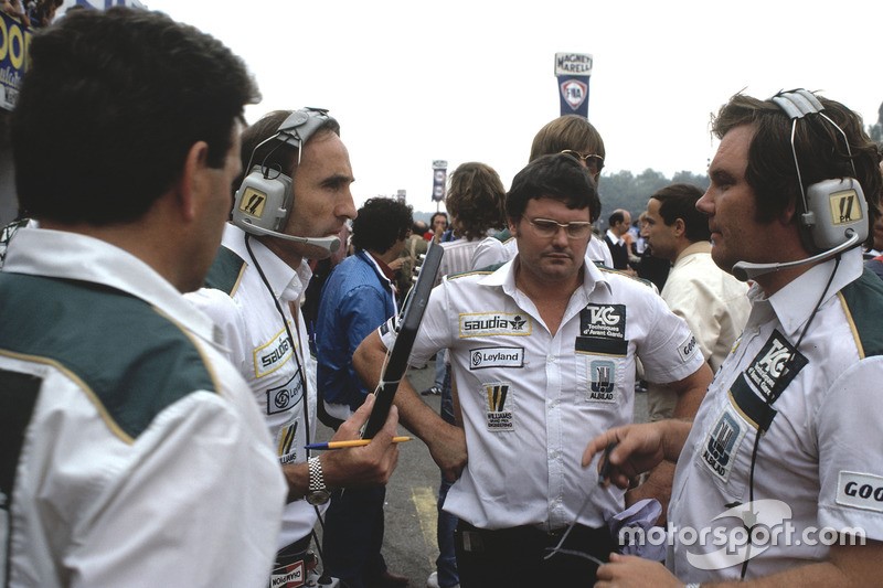 F1 Italian GP 1981. Frank Williams, Frank Dernie and Patrick Head.