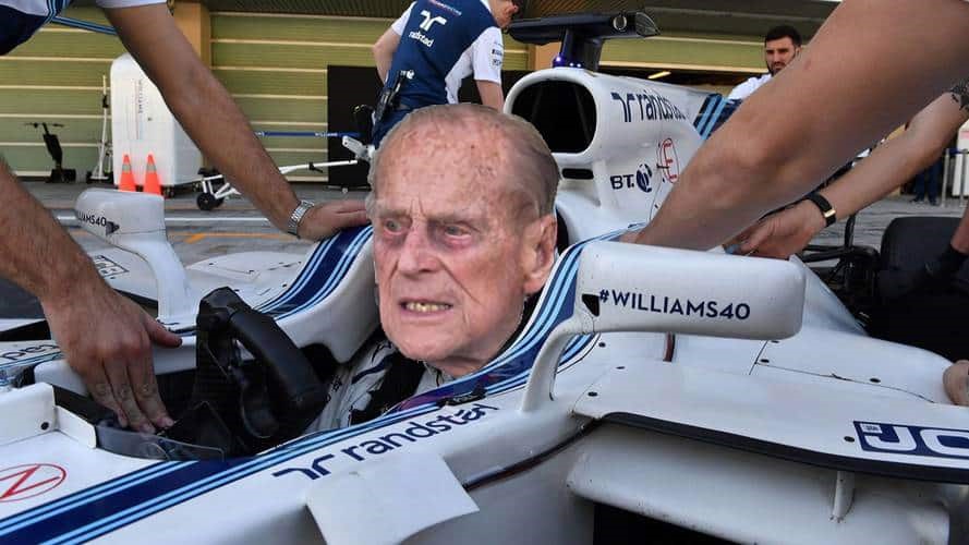 The Williams Formula One team has completed its driver line-up for the new season, with Prince Philip the surprise choice behind the wheel.