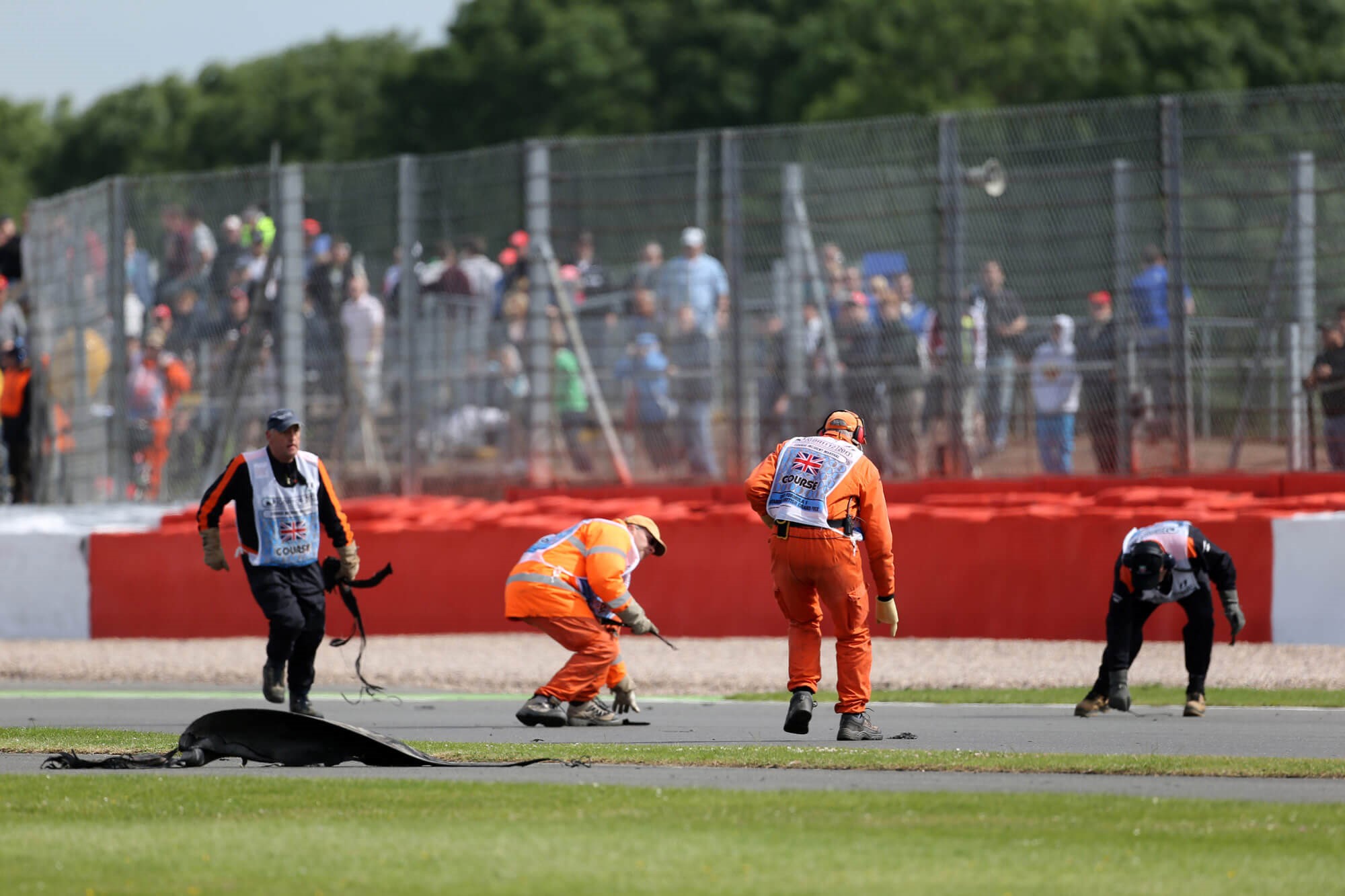 Race marshals in Silverstone.